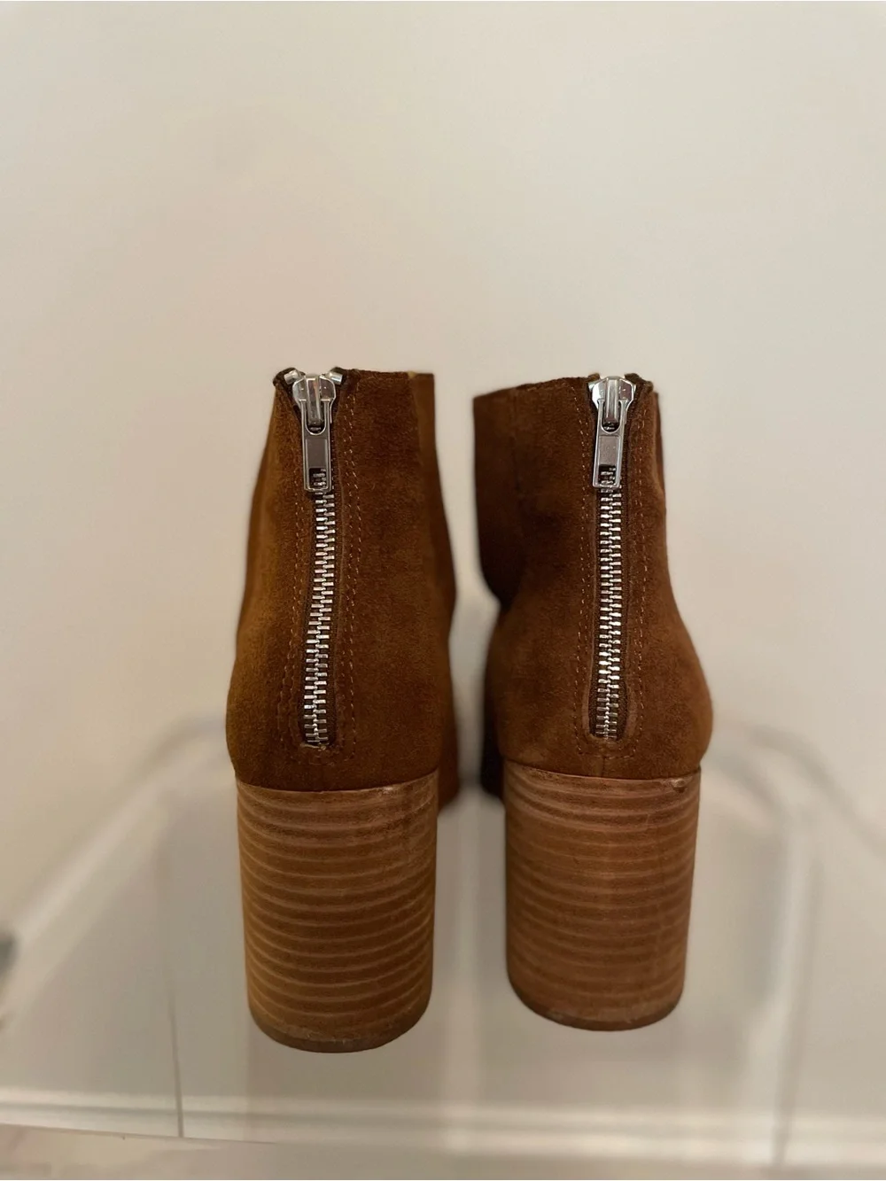 Steve Madden Women’s Cognac Brown Suede Pointed-Toe Ankle Boots Size 10